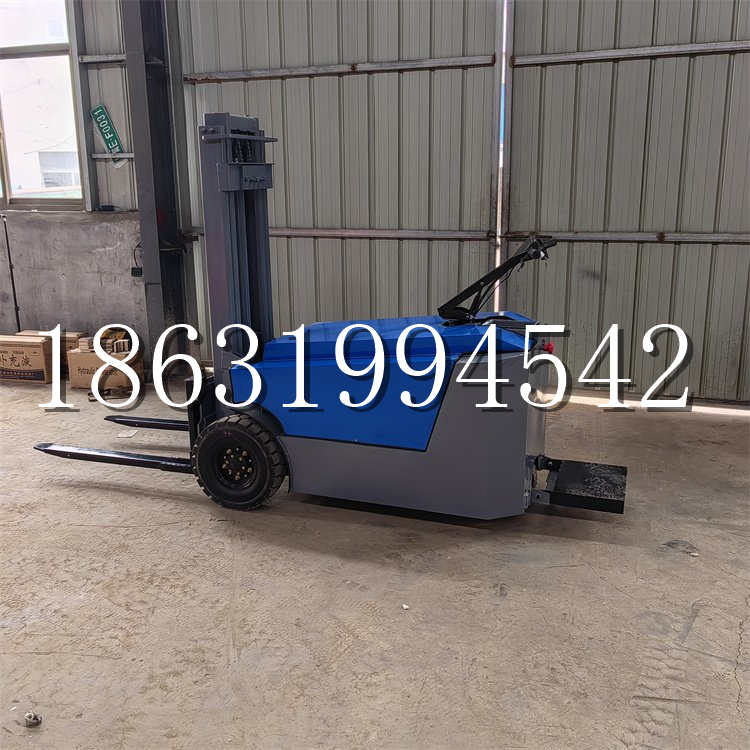 工农区全电动叉车插腿式堆高车液压装卸车1.5吨升高小型站驾式铲车